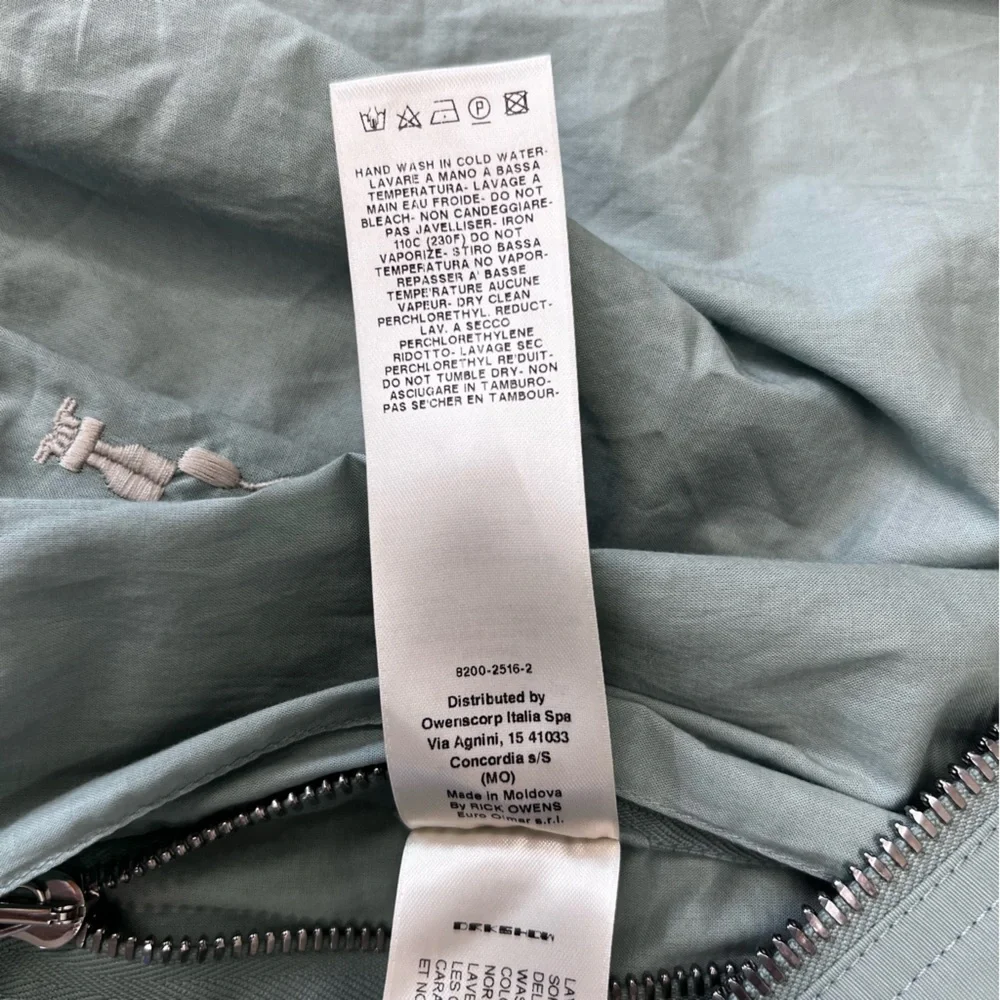 Rick Owens DRKSHDW Flight Bomber Jacket Size Small‎ in Marine